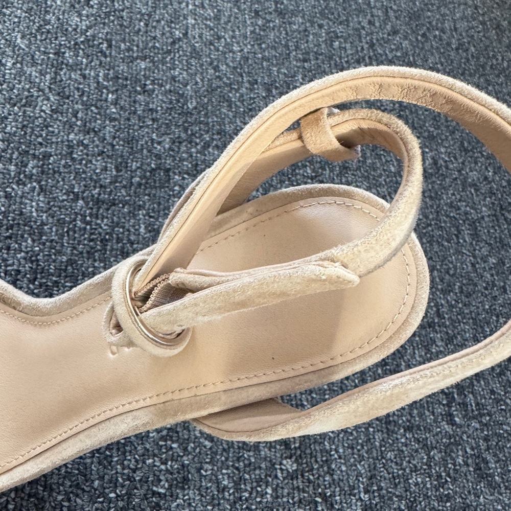 Veronica Beard Darcelle Suede Platform Ankle-Wrap Heeled Sandals Size 7.5 - Picture 8 of 9